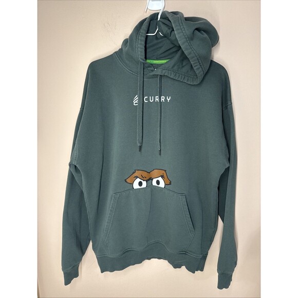 Under Armour Hoodie Men’s Medium Green Oscar The Grouch Sesame Street Collab - Picture 1 of 10